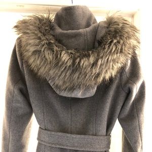 Calvin Klein Grey Wool Peacoat